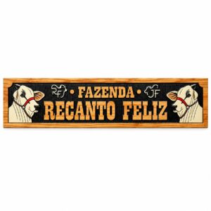 Placa Linha Mestre Ouro Placa Entalhada Artesanal Manual 3x50 Metros
