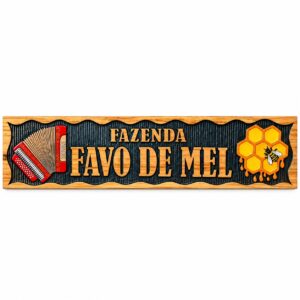 Placa Linha Mestre Ouro Artesanal 3 Metros